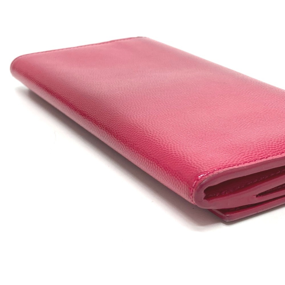 Saint Laurent Paris 340839 logo Bifold fashion accessory Long Wallet Fusha pink - Picture 5 of 9